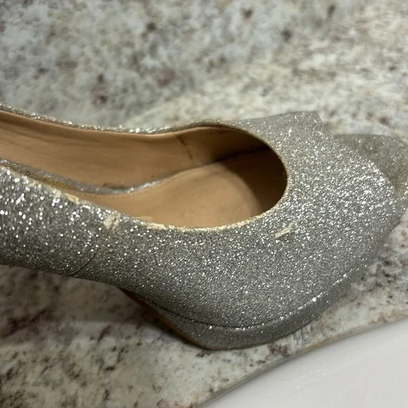 Gianni Bini Silver Embellished Heels - Picture 13 of 16